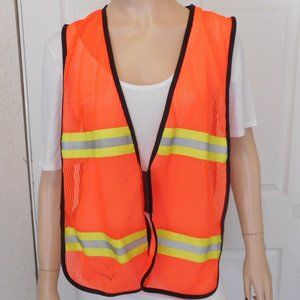 Set of 3 Safety Vests Orange Mesh